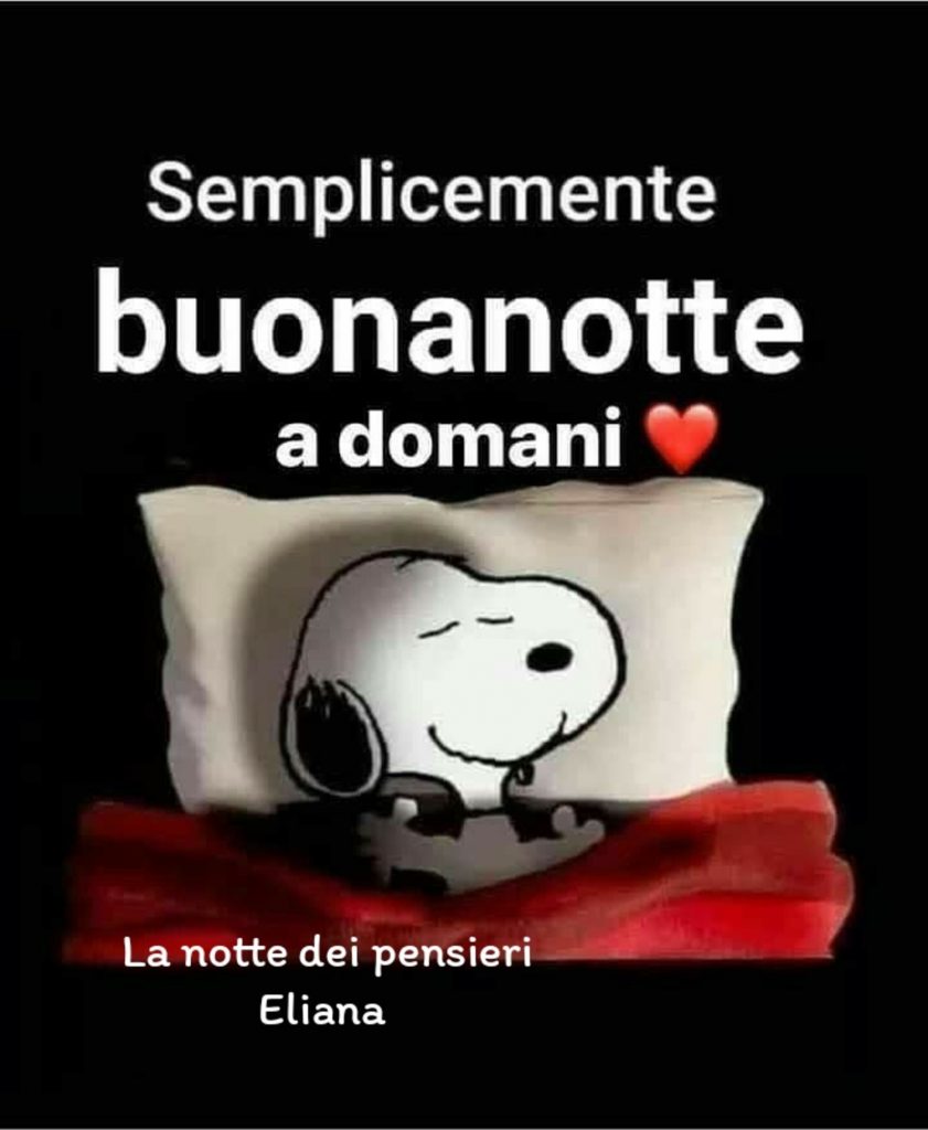 Semplicemente buonanotte a domani... - Snoopy