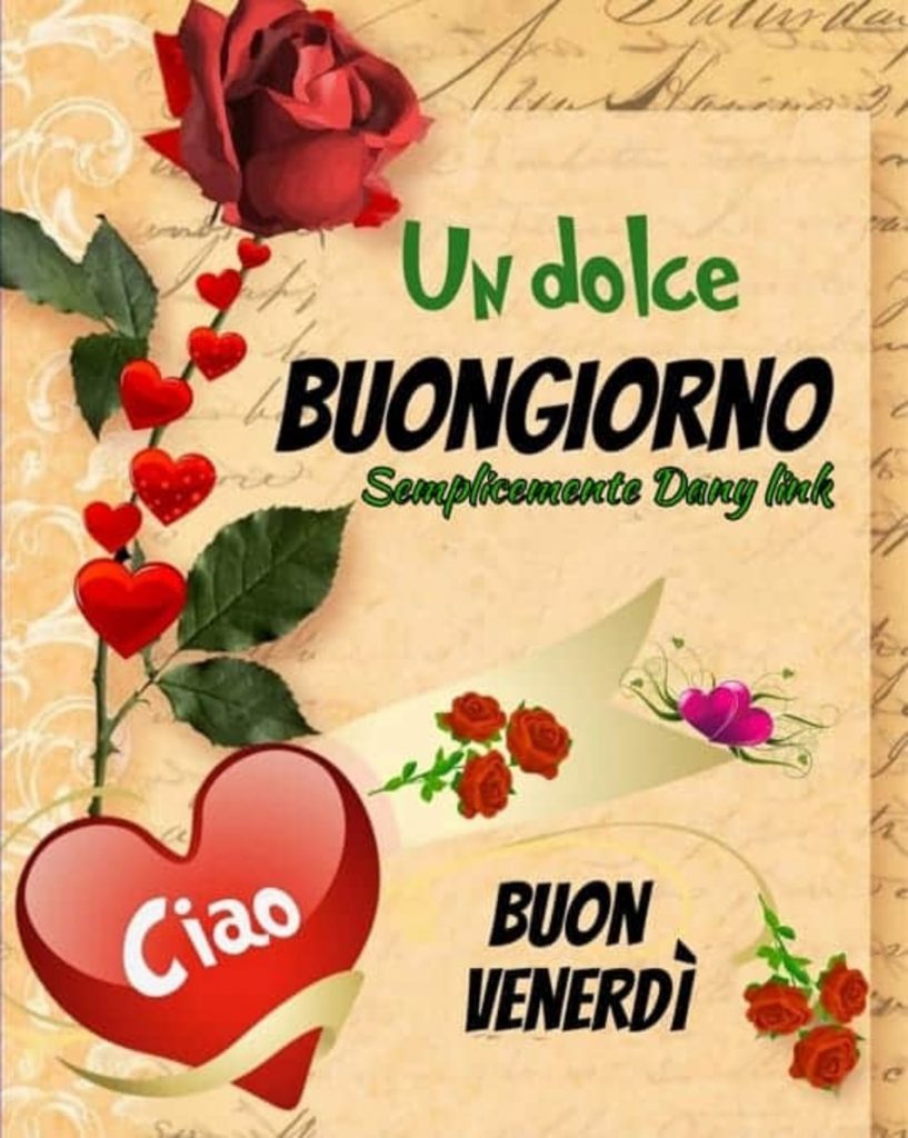 Un dolce Buongiorno Buon Venerdì