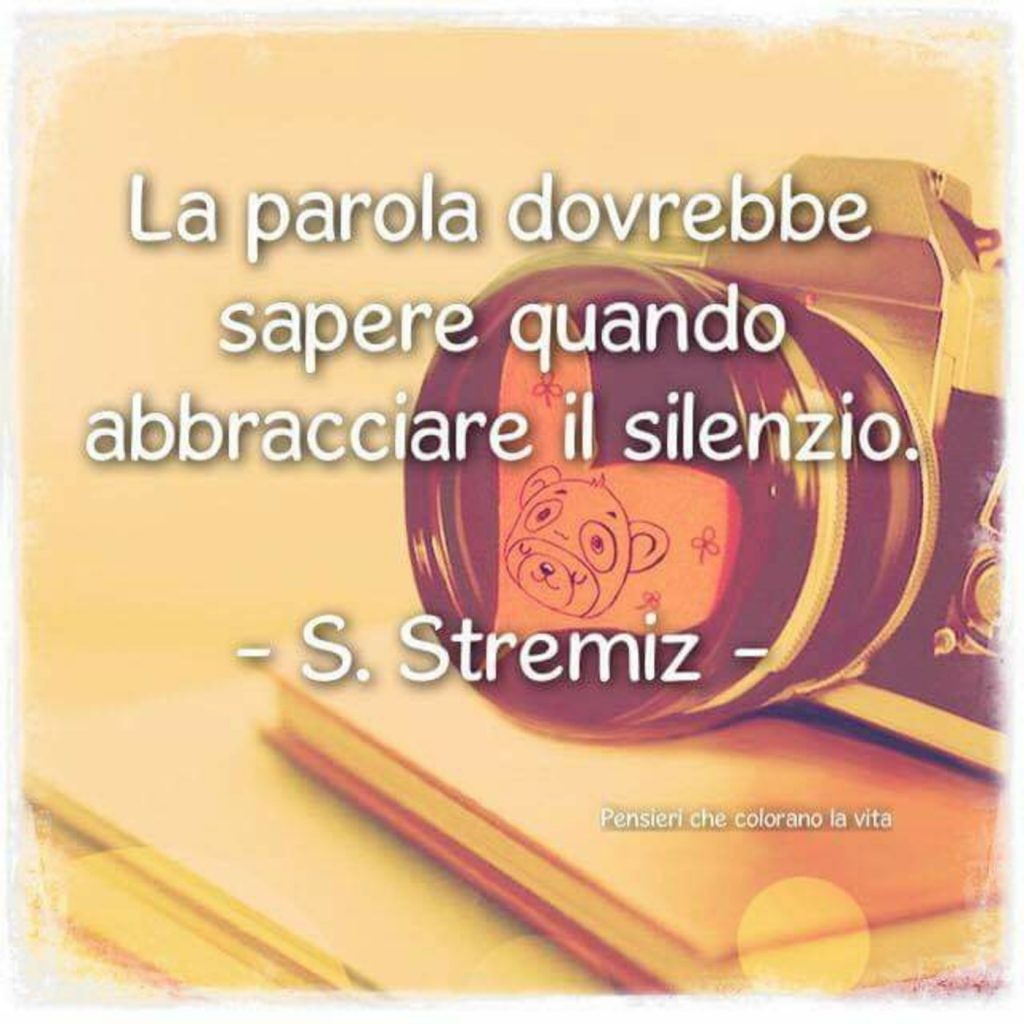 La parola dovrebbe sapere quando abbracciare il silenzio