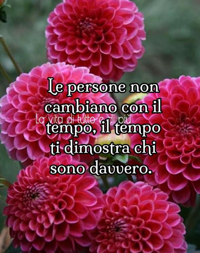 Le persone non cambiano con il tempo, il tempo ti dimostra chi sono davvero