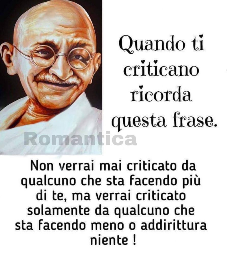 Quando ti criticano ricorda questa frase. Non verrai mai criticato da qualcuno che sta facendo più di te, ma verrai criticato solamente da qualcuno che sta facendo meno o addirittura niente!