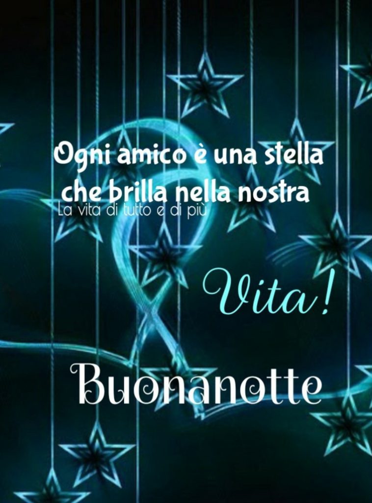 Ogni amico è una stella che brilla nella nostra vita! Buonanotte