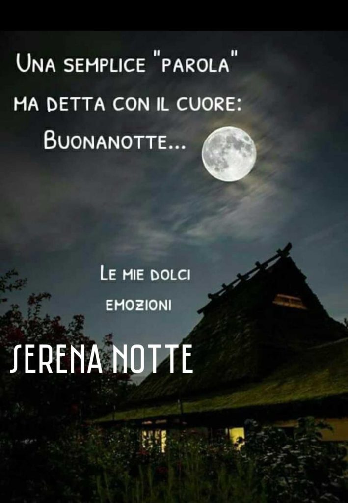 Una semplice "parola"ma detta con il cuore: Buonanotte... Serena Notte