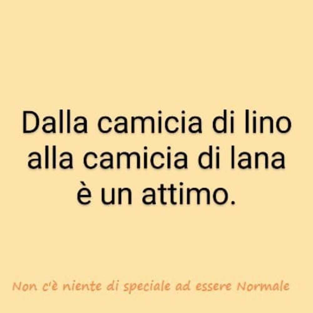 Dalla camicia di lino alla camicia di lana è un attimo