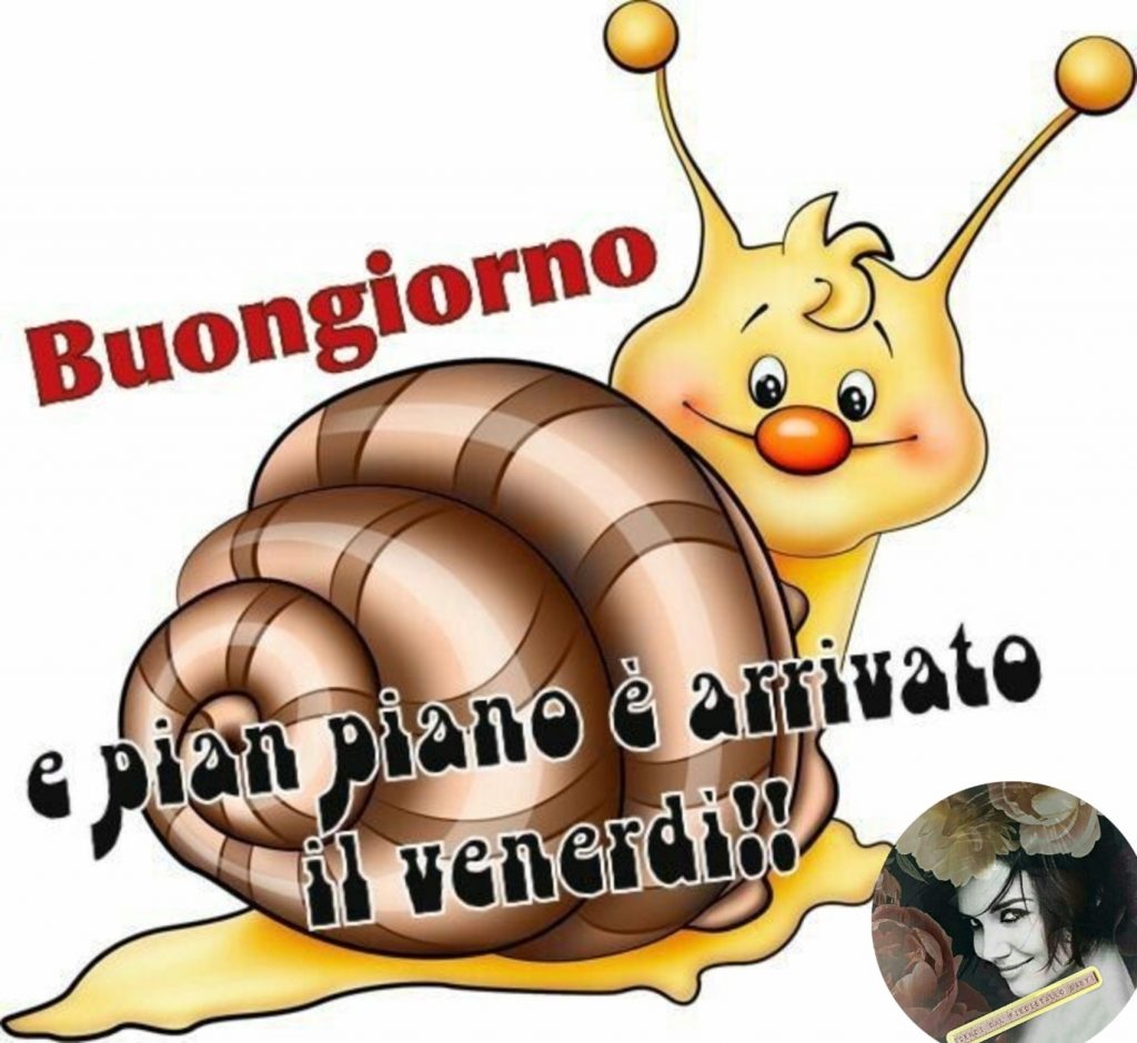 Buongiorno e pian piano è arrivato il venerdì!!