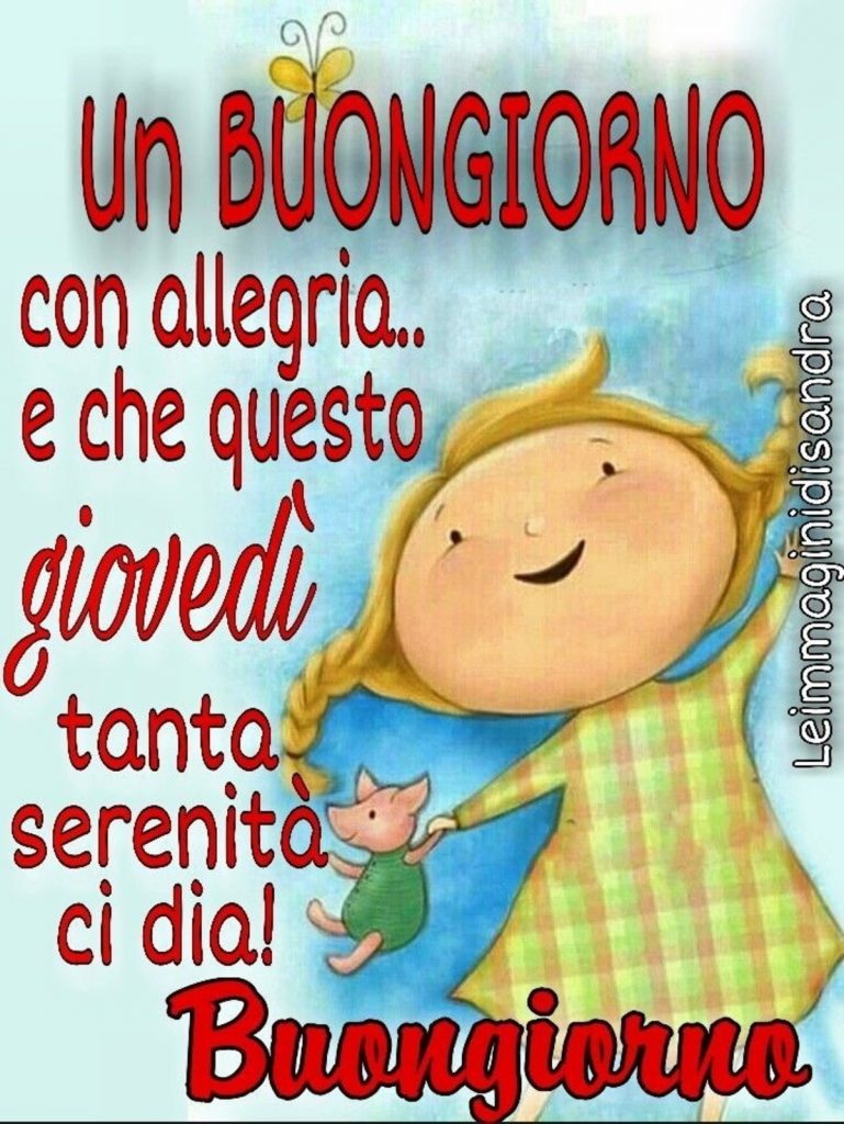 Un Buongiorno con allegria.. e che questo giovedì tanta serenità ci dia! Buongiorno