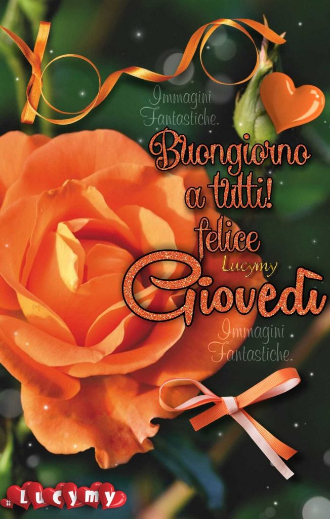 Buongiorno a tutti! felice giovedì
