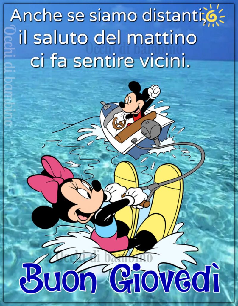 Anche se siamo distanti il saluto del mattino ci fa sentire vicini Buon Giovedì