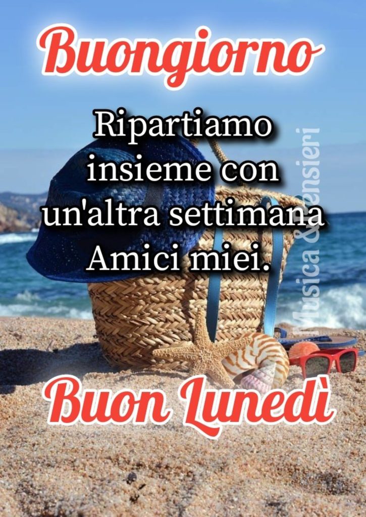 Buongiorno ripartiamo insieme con un'altra settimana amici miei Buon lunedì