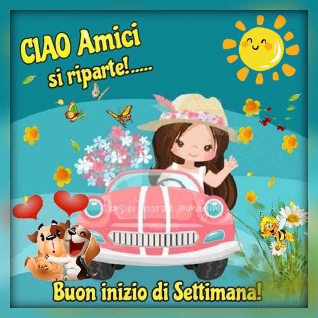 Ciao amici si riparte.... Buon inizio di settimana!