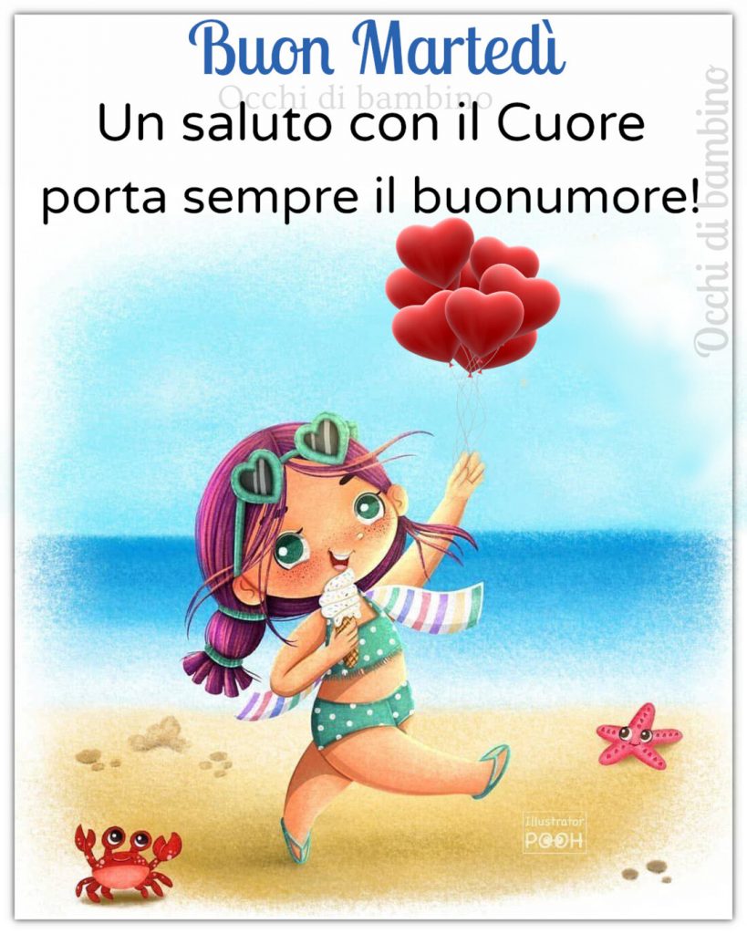 Buon Martedì un saluto con il cuore porta sempre il buonumore!