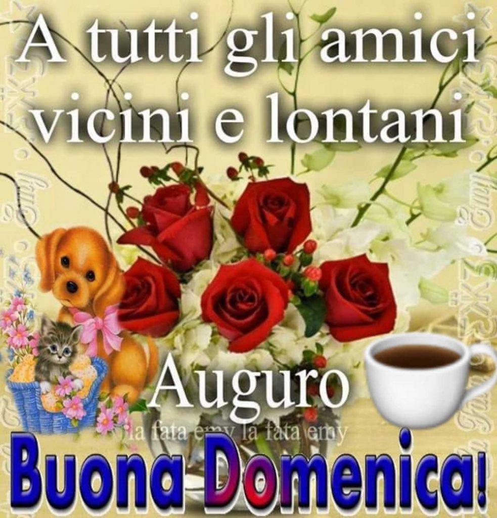 A tutti gli amici vicini e lontani Auguro Buona Domenica!