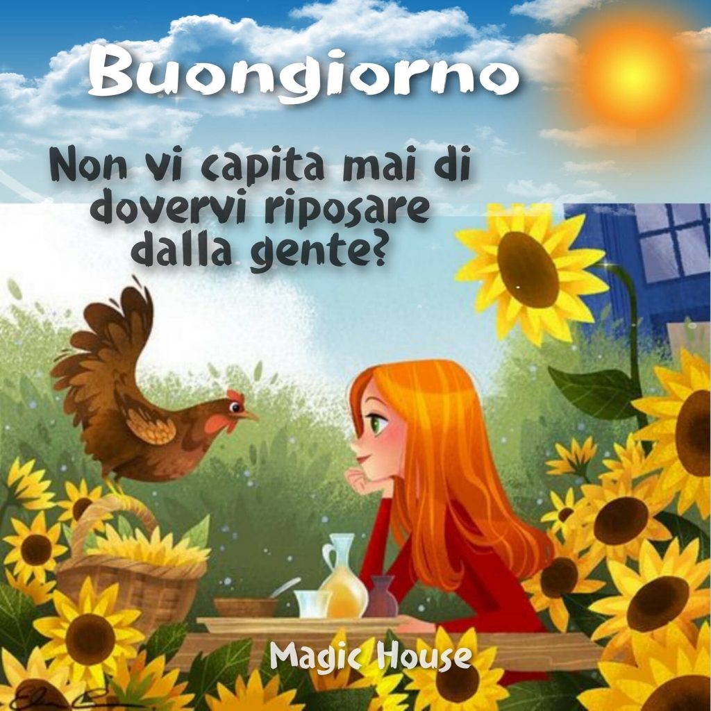 Buongiorno Non vi capita mai di dovervi riposare dalla gente? 