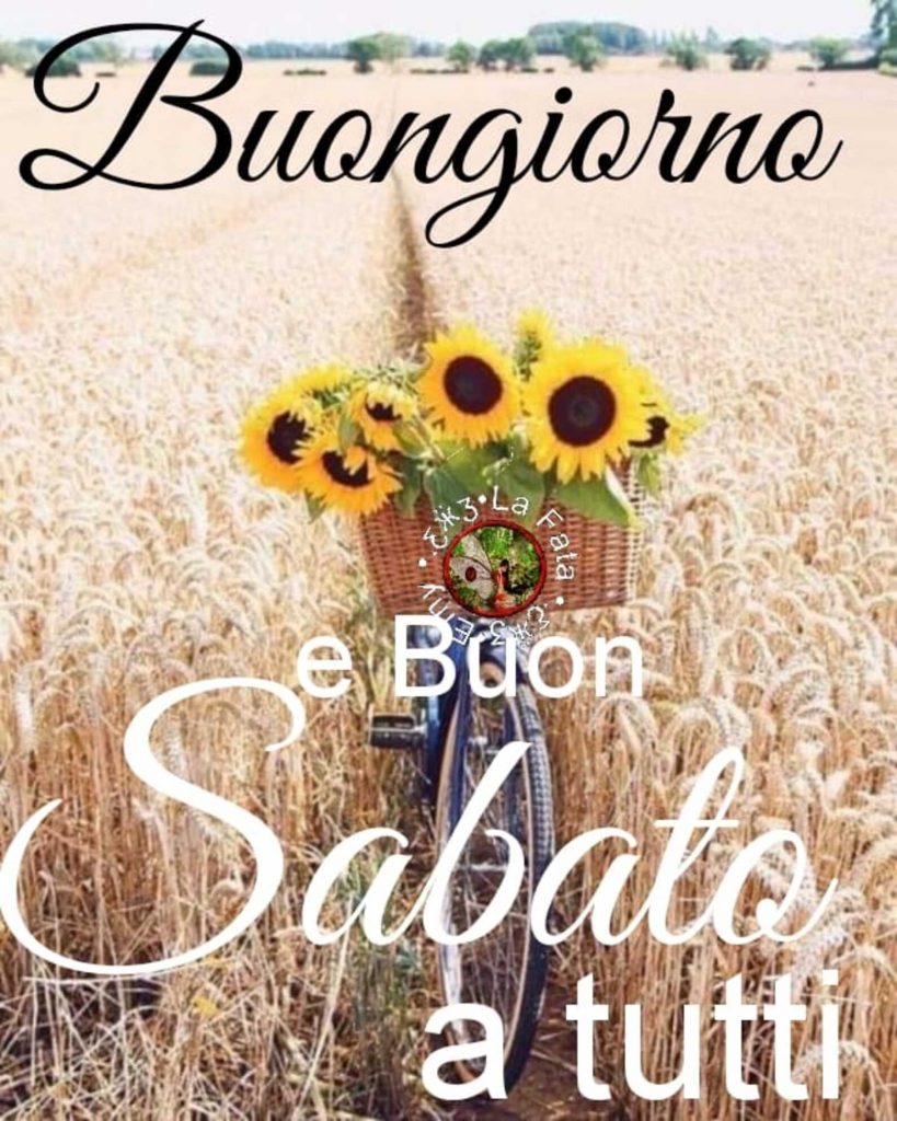 Buongiorno e Buon Sabato a tutti