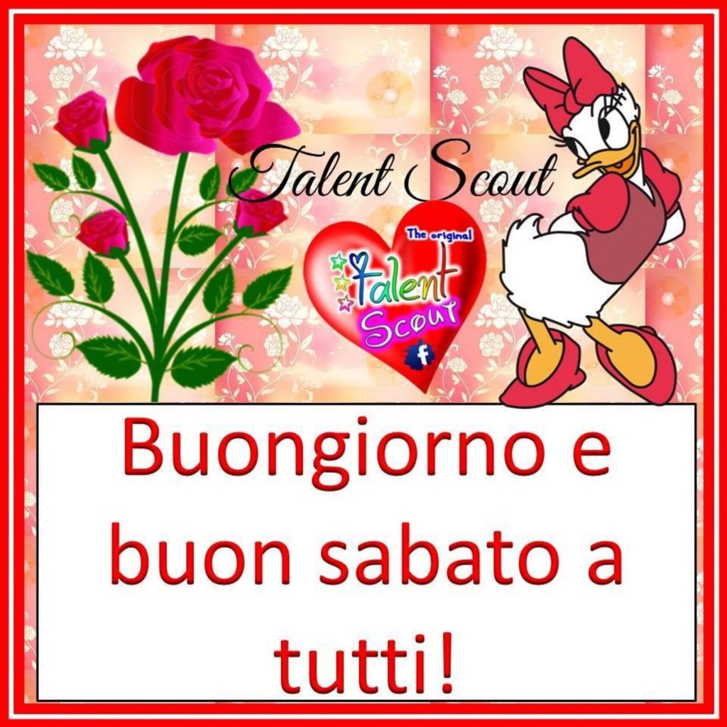 Buongiorno e buon sabato a tutti!