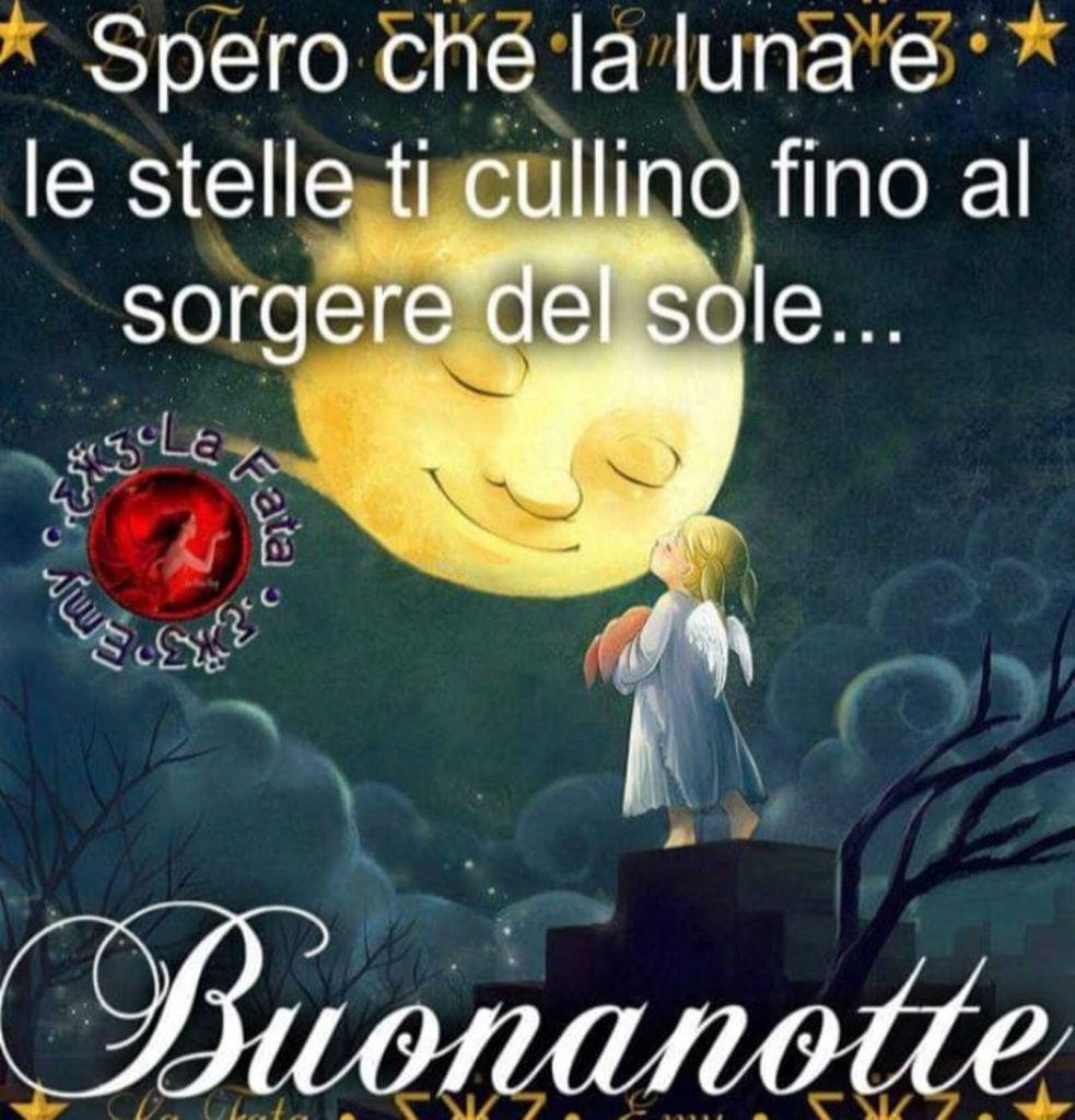 Spero che la luna e le stelle ti cullino fino al sorgere del sole... Buonanotte