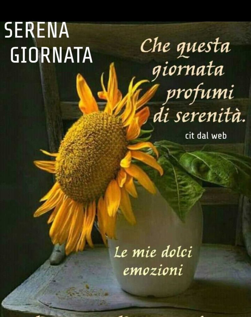 Serena giornata che questa giornata profumi di serenità
