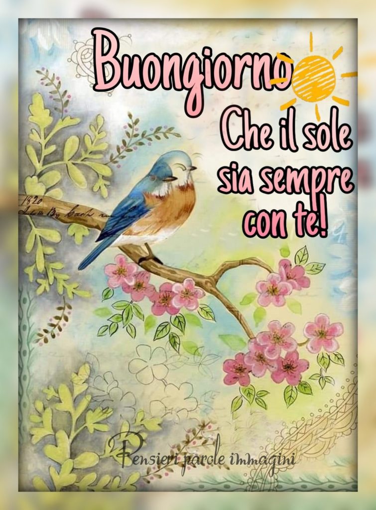 Buongiorno che il sole sia sempre con te!