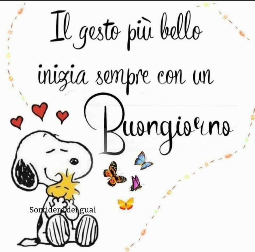 Il gesto più bello inizia sempre con un buongiorno