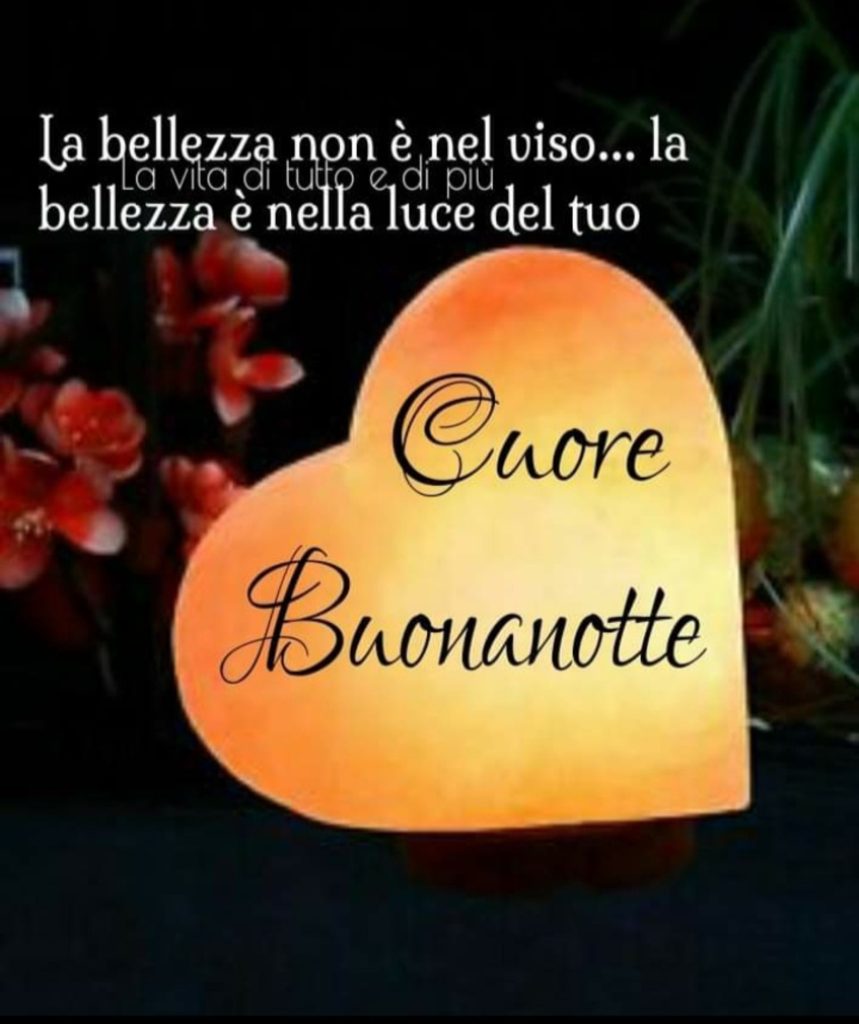 La bellezza non è nel viso... la bellezza è nella luce del tuo Cuore Buonanotte