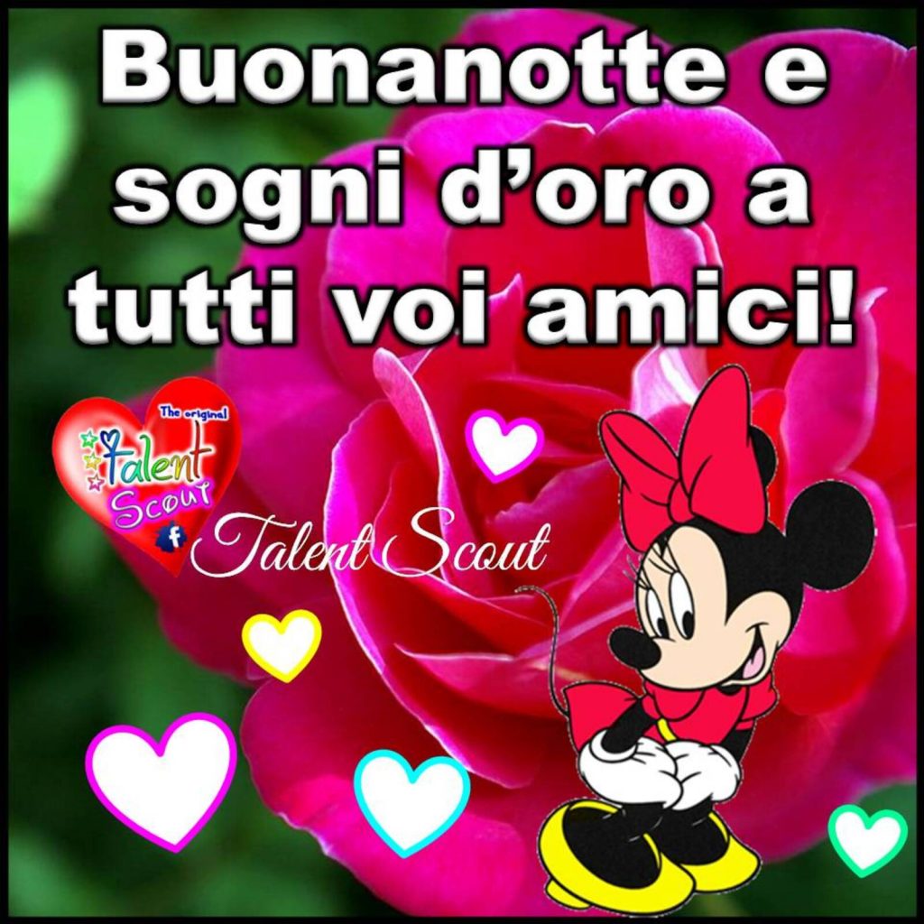 Buonanotte e sogni d'oro a tutti voi amici!