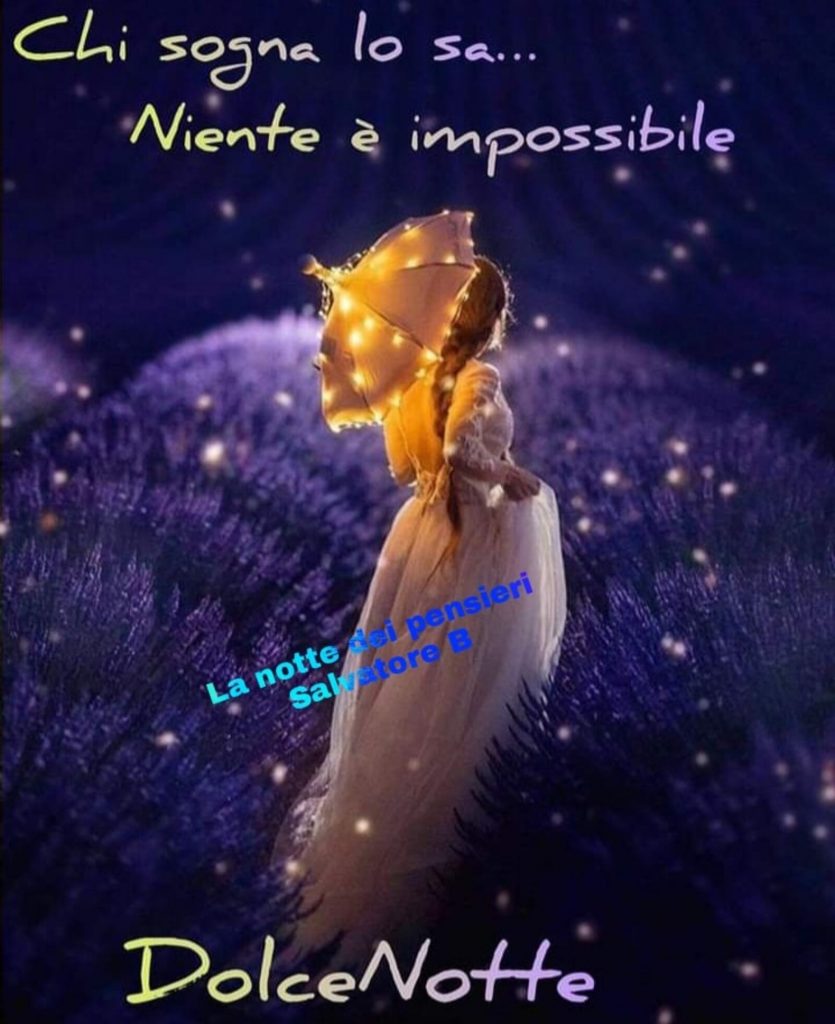 Chi sogna lo sa... Niente è impossibile Dolce Notte