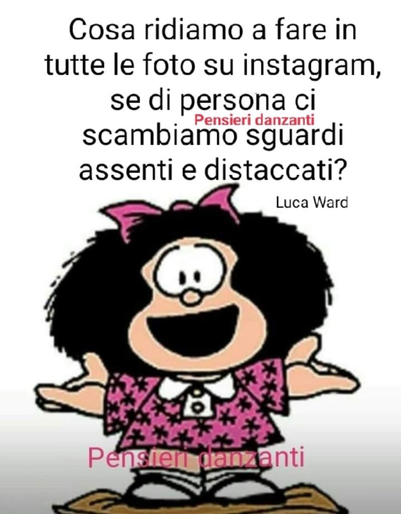 Cosa ridiamo a fare in tutte le foto su instagram, se di persona ci scambiamo sguardi assenti e distaccati? 