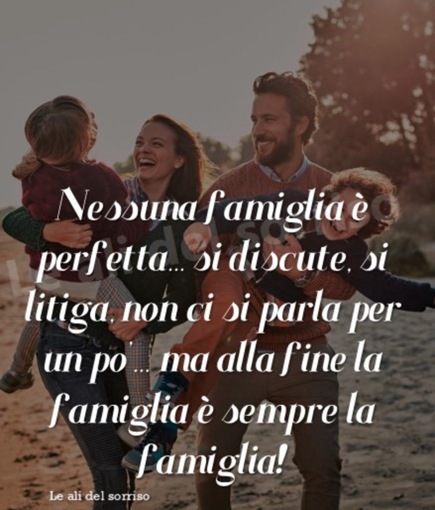 Nessuna famiglia è perfetta... si discute, si litiga, non ci si parla per un po'...ma alla fine la famiglia è sempre la famiglia!