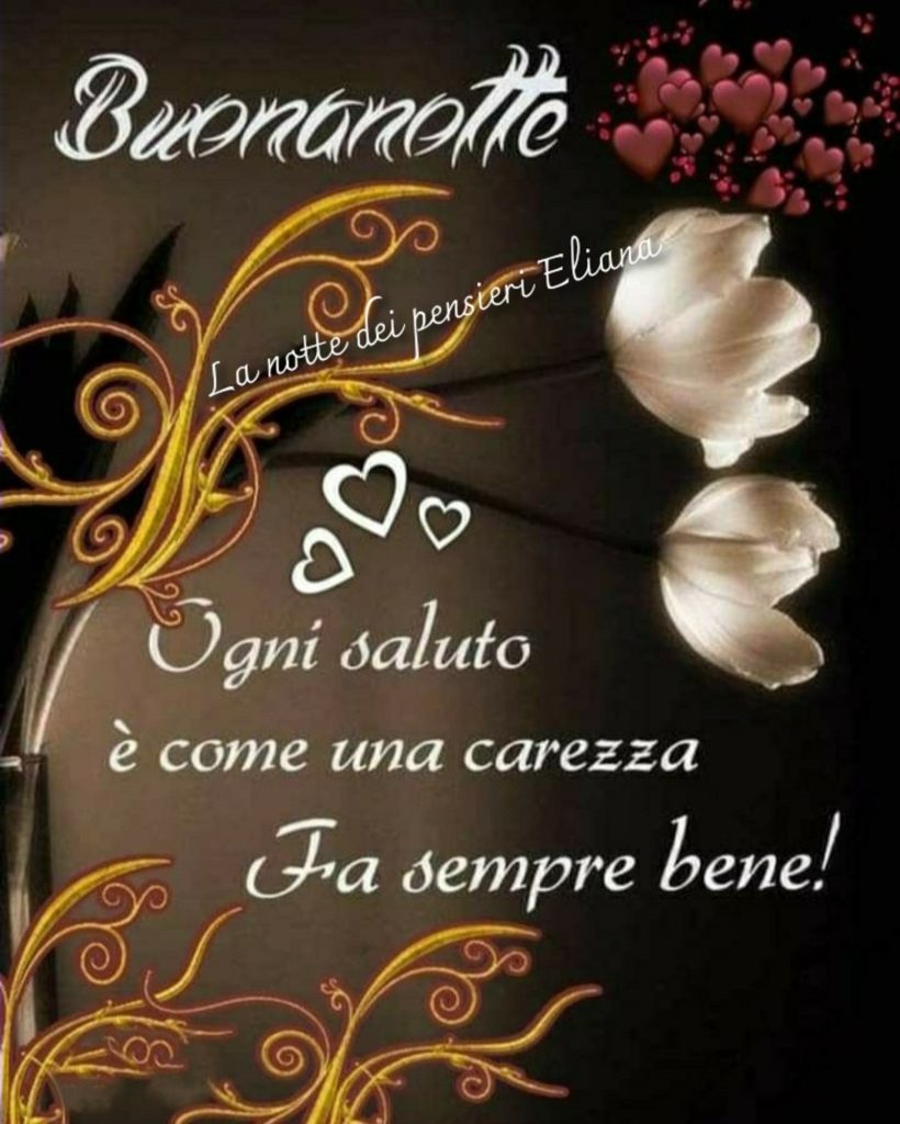 Buonanotte ogni saluto è come una carezza fa sempre bene!