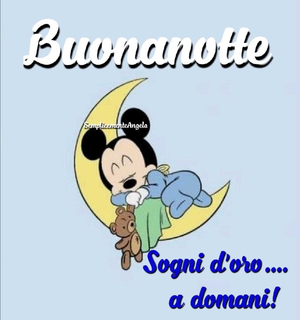 Buonanotte Sogni d'oro a domani!