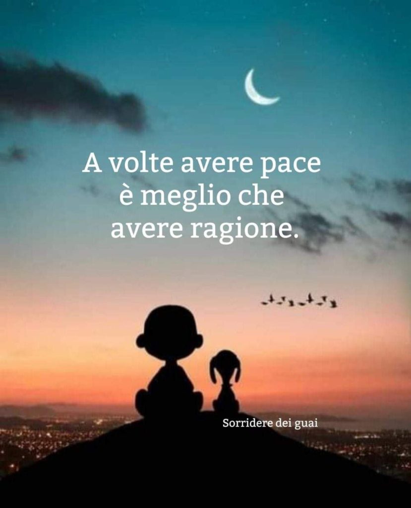 A volte avere pace è meglio che avere ragione