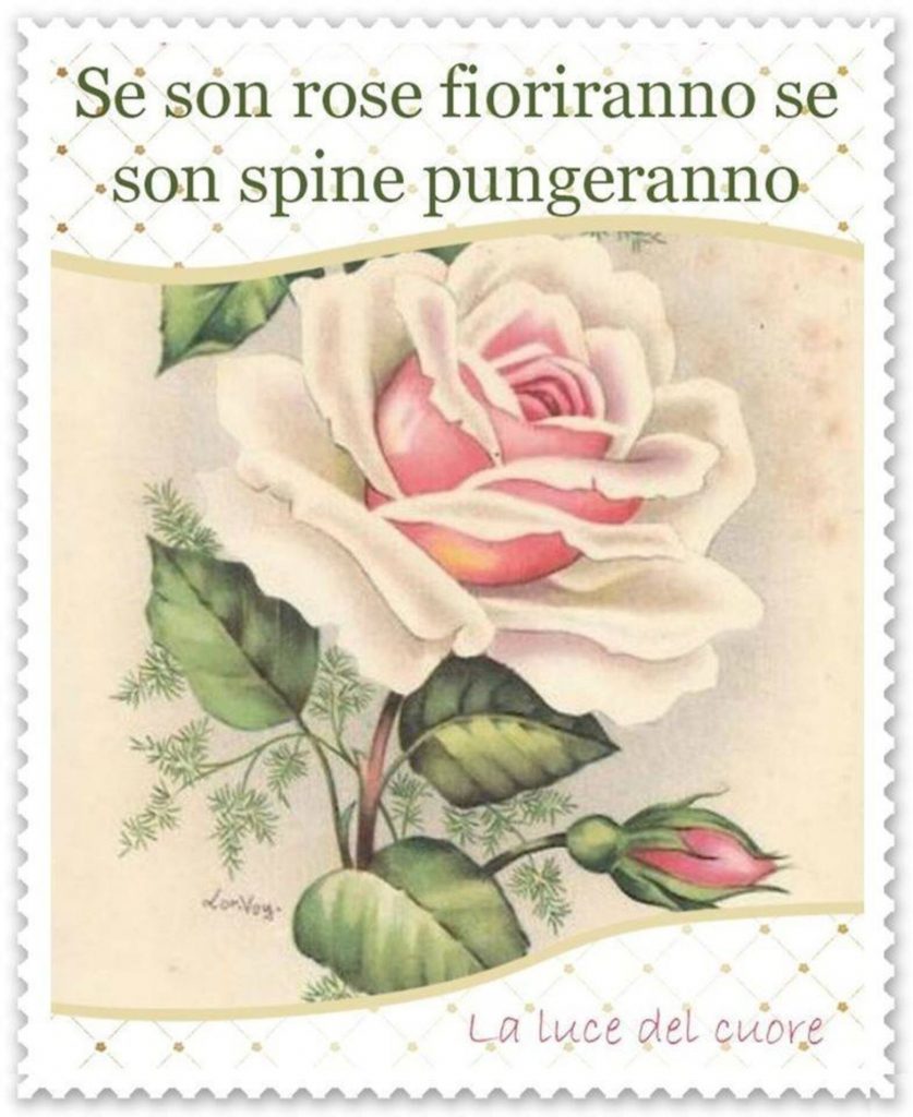 Se son rose fioriranno se son spine pungeranno