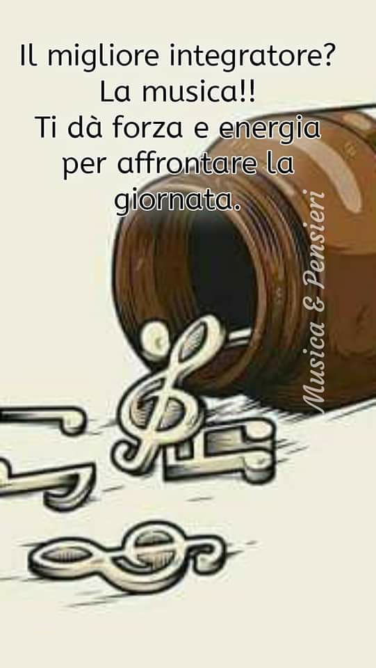 Il miglior integratore? La musica!! Ti dà forza e energia per affrontare la giornata
