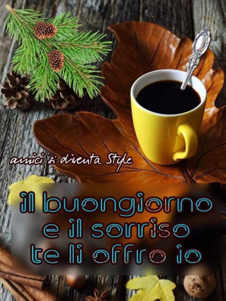 Il buongiorno e il sorriso te li offro io