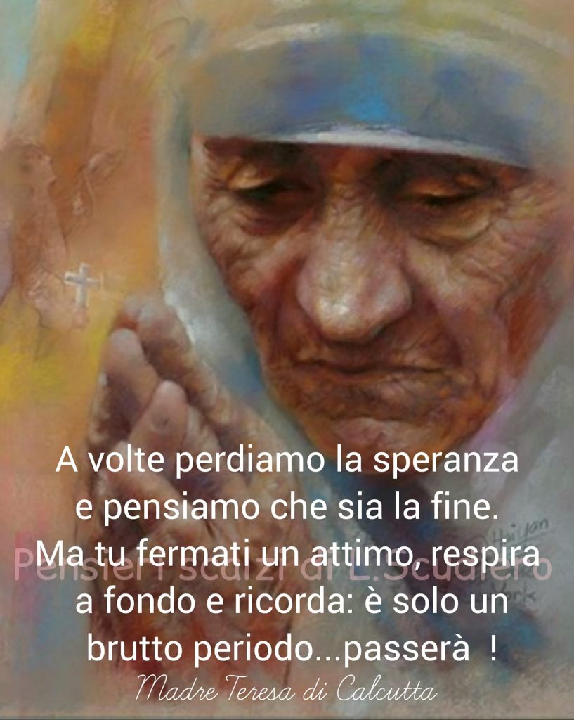 A volte perdiamo la speranza e pensiamo che sia la fine. Ma tu fermati un attimo, respira a fondo e ricorda: è solo un brutto periodo...passerà!