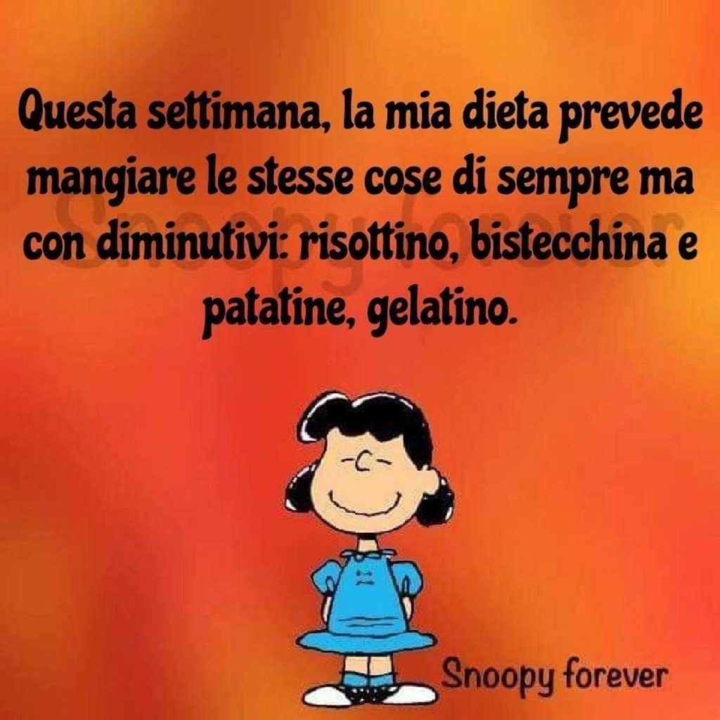 Questa settimana, la mia dieta prevede mangiare le stesse cose di sempre ma con diminutivi: risottino, bistecchina e patatine, gelatino