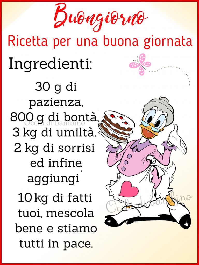 Buongiorno ricetta per una buona giornata