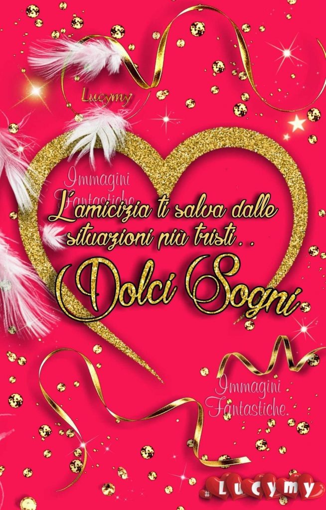 L'amicizia ti salva dalle situazioni più tristi.. Dolci Sogni
