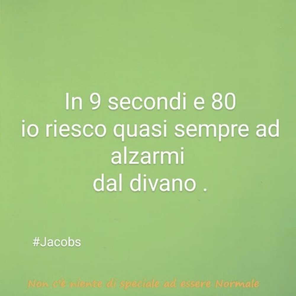 In 9 secondi e 80 io riesco quasi sempre ad alzarmi dal divano