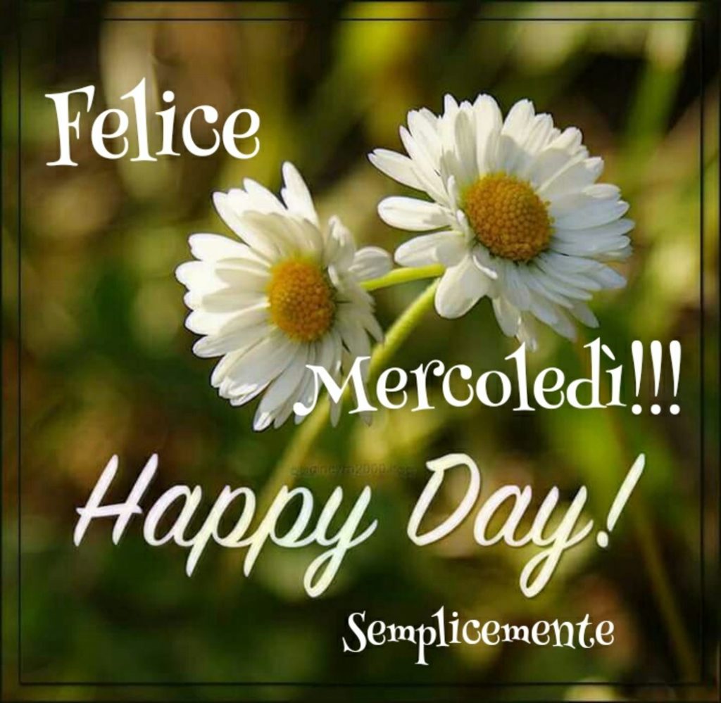 Felice Mercoledì!!! Happy Day