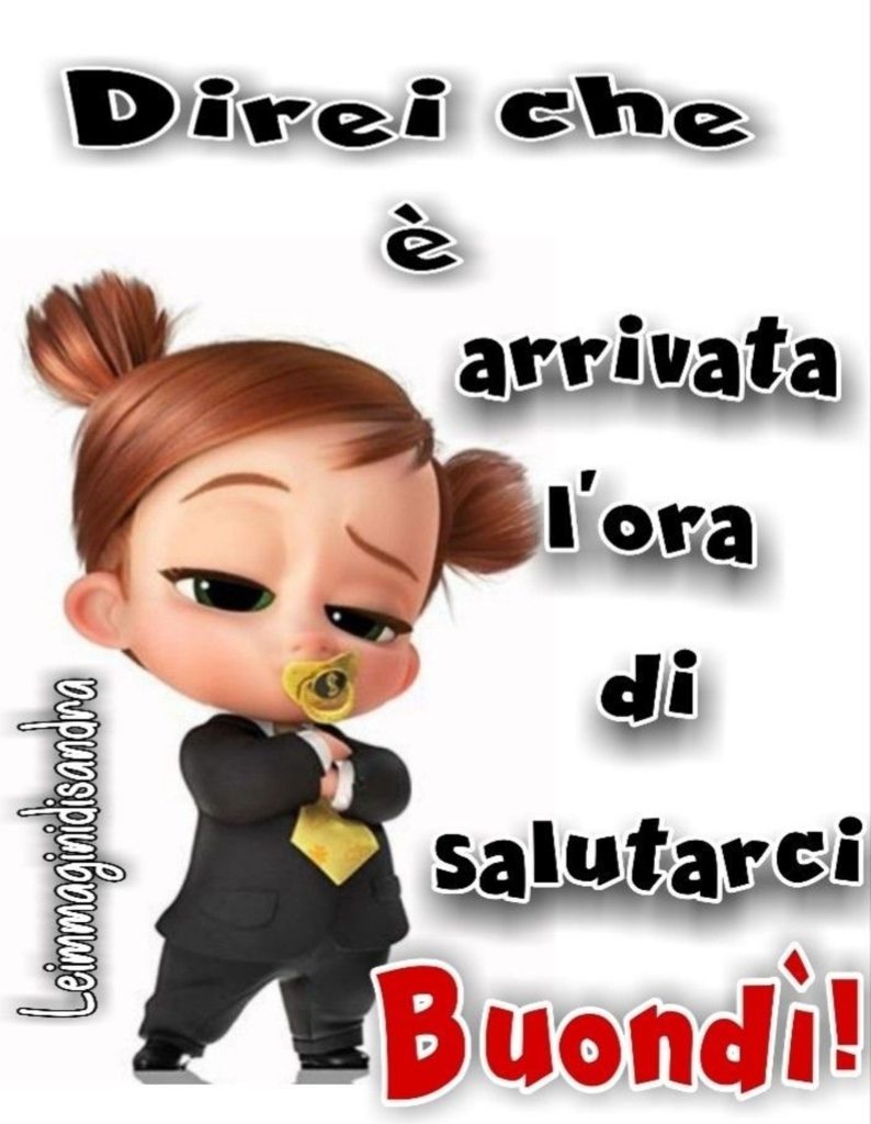 Direi che è arrivata l'ora di salutarci Buondì!