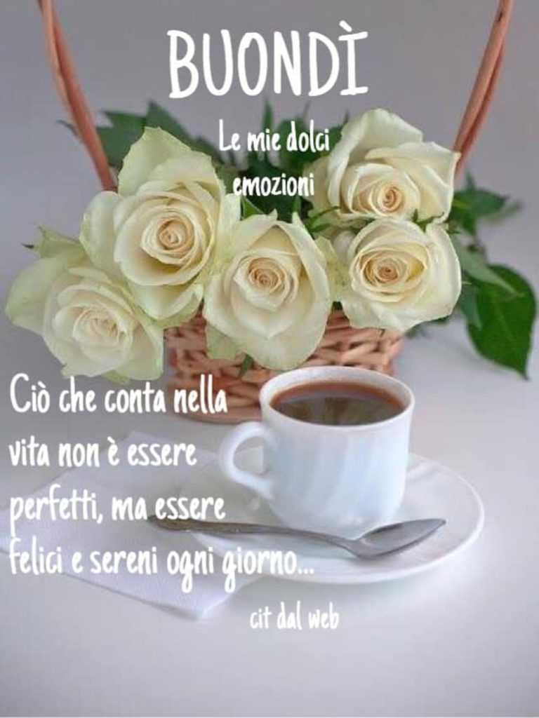 Buondì ciò che conta nella vita è essere perfetti, ma essere felici e sereni ogni giorno