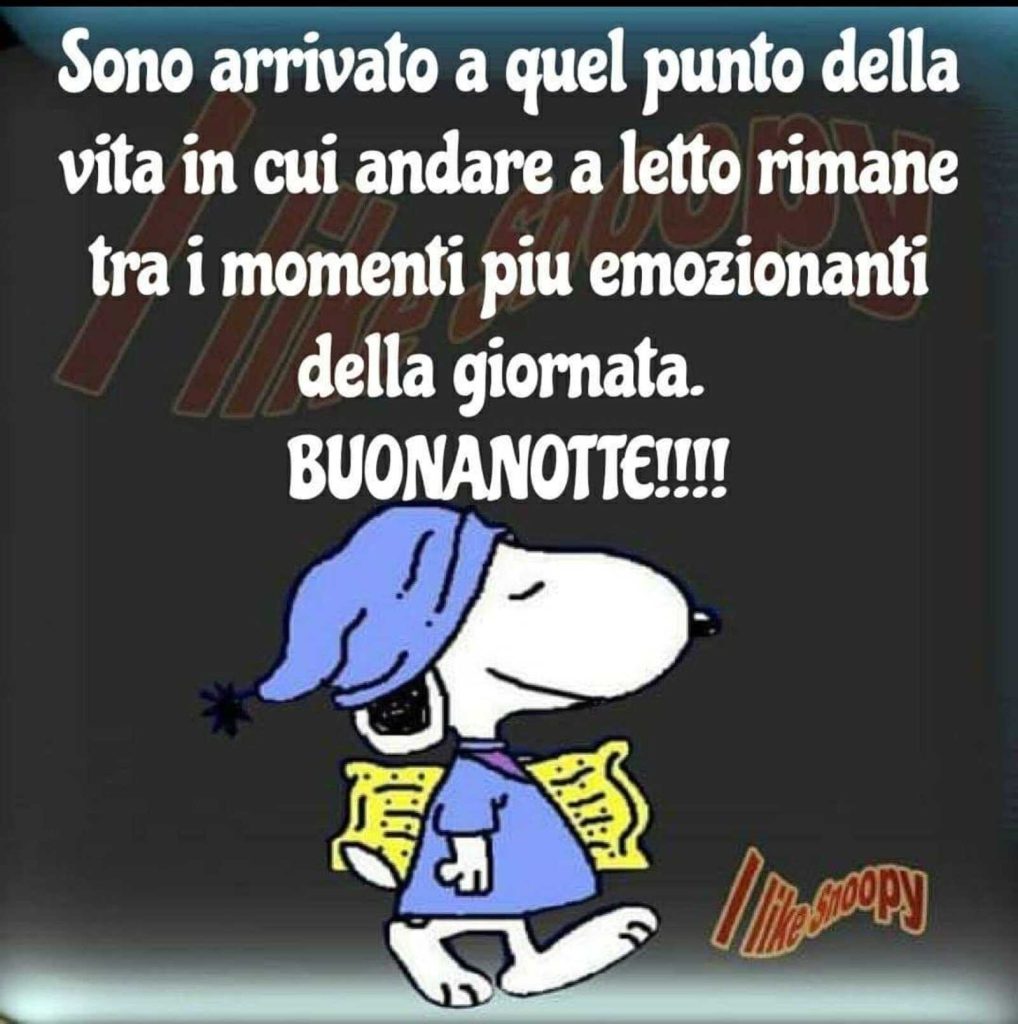 buonanotte divertente Snoopy